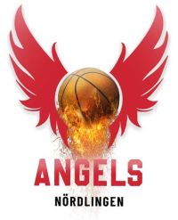 Angels Logo mit Feuer-Basketball