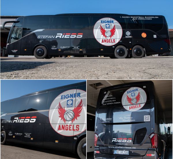 Sponsoring Teambus der Basketball Angels