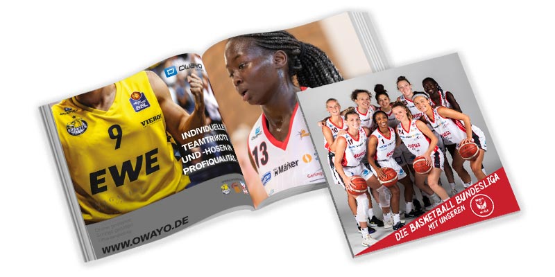 Innenseiten des Vereinsmagazins MIRROR der Basketball Angels aus Nördlingen